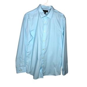Banana Republic Mens Standard Fit Button Up Shirt No Iron Blue Size L
